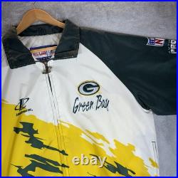 VTG Green Bay Packers Windbreaker Mens M Green Logo Athletic Splash Jacket 90s VTG Green Bay Packers Windbreaker Mens M Green Logo Athletic Splash Jacket 90s