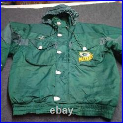 VTG Logo Athletic Pro Line Green Bay Packers Jacket Men XL Green Puffer Coat