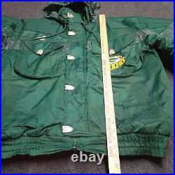 VTG Logo Athletic Pro Line Green Bay Packers Jacket Men XL Green Puffer Coat