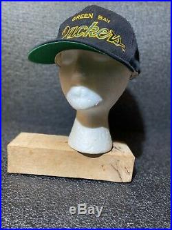 VTG RARE Sports Specialties Green Bay Packers Script Spellout Snapback Dome Hat