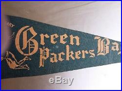 Very Rare 1944 Green Bay Packers Pennant 25th Anniversay Full Size 28 inches
