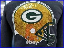 Victoria Secret 5th And Ocean Green Bay Packers Sequin Jacket Size L Shelf K3