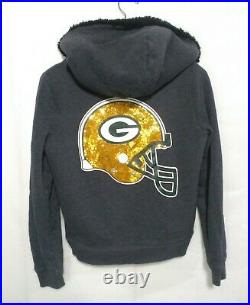 Victoria Secret 5th And Ocean Green Bay Packers Sequin Jacket Size Large