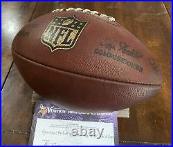 Vikings v Packers Game Used Football 2012 Seasons Duke Ball COA Rare A. Peterson