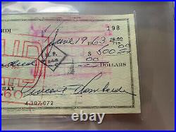Vince Lombardi Autographed Signed 3x6 Check Green Bay Packers Beckett 0010845284