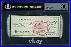 Vince Lombardi Autographed Signed 3x6 Check Green Bay Packers Beckett 11644404
