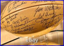 Vince Lombardi Bart Starr & Packers Team Signed Wilson NFL Leather Football BAS