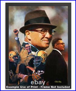 Vince Lombardi Green Bay Packers Legendary Coach NFL Football 8x10-48x36 CHOICES