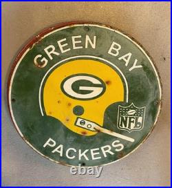 Vintage 12 Porcelain Sign NFL GREEN BAY PACKERS