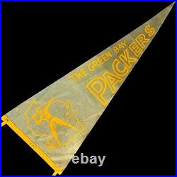 Vintage 1950s GREEN BAY PACKERS NFL Football Pennant Vince Lombardi Lambeau