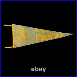 Vintage 1950s GREEN BAY PACKERS NFL Football Pennant Vince Lombardi Lambeau