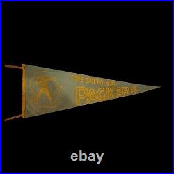 Vintage 1950s GREEN BAY PACKERS NFL Football Pennant Vince Lombardi Lambeau