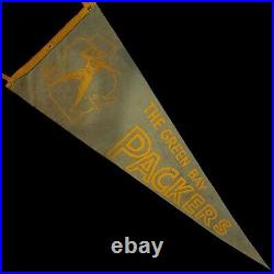 Vintage 1950s GREEN BAY PACKERS NFL Football Pennant Vince Lombardi Lambeau