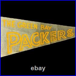 Vintage 1950s GREEN BAY PACKERS NFL Football Pennant Vince Lombardi Lambeau
