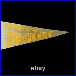 Vintage 1950s GREEN BAY PACKERS NFL Football Pennant Vince Lombardi Lambeau