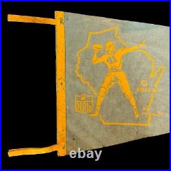 Vintage 1950s GREEN BAY PACKERS NFL Football Pennant Vince Lombardi Lambeau