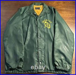 Vintage 1960s Green Bay Packers Brill Bros. Lombardi Era Fleece Lined Jacket XL