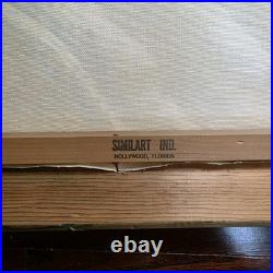 Vintage 1965 NFL Green Bay Packers Football Dave Boss Oil Painting withSignature