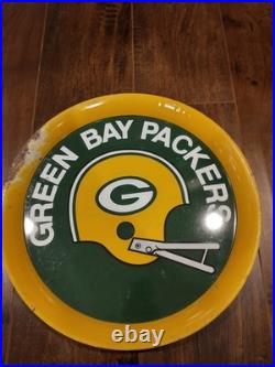 Vintage 1970s Green Bay Packers 14 Bar Tray features Retro Gray 2 Bar Face Mask