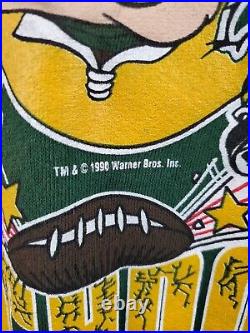 Vintage 1990 Taz Green Bay Packers Sweatshirt XL Crew Looney Toons NFL Artex USA