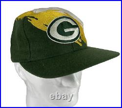 Vintage 1990s Green Bay Packers Splash Hat Logo 7 Snap Back