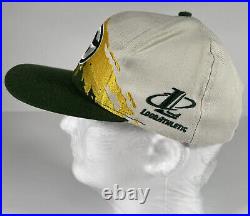 Vintage 1990s Green Bay Packers Splash Hat Logo 7 Snap Back