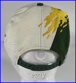 Vintage 1990s Green Bay Packers Splash Hat Logo 7 Snap Back