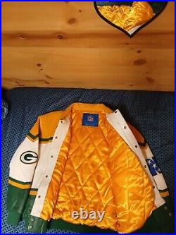 Vintage 1999 Reebok NFL Jeff Hamilton Green Bay Packers Leather Jacket XL
