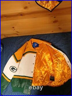 Vintage 1999 Reebok NFL Jeff Hamilton Green Bay Packers Leather Jacket XL