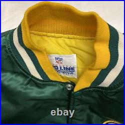 Vintage 80s 90s Green Bay Packers Pro Line Starter Satin Jacket Men's XL