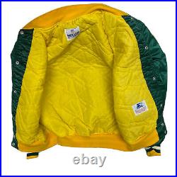 Vintage 80s 90s Green Bay Packers Pro Line Starter Satin Jacket Men's XL