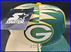 Vintage 90's Green Bay Packers Starter Pro Line Hat Shockwave Deadstock New READ
