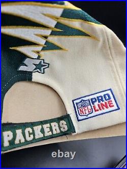Vintage 90's Green Bay Packers Starter Pro Line Hat Shockwave Deadstock New READ