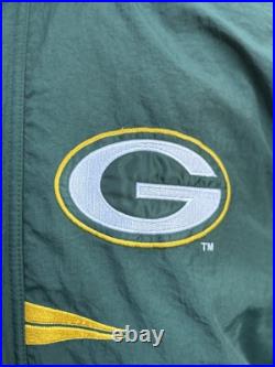 Vintage 90's NFL Pro Line Green Bay Packers Parka Jacket Coat L w Hidden Hood Vintage 90's NFL Pro Line Green Bay Packers Parka Jacket Coat L w Hidden Hood