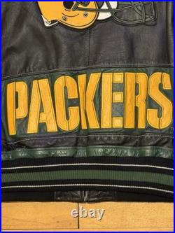 Vintage 90s G-III by Carl Banks NFL Green Bay Packers Leather Bombers Jacket 2XL Vintage 90s G-III by Carl Banks NFL Green Bay Packers Leather Bombers Jacket 2XL