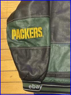 Vintage 90s G-III by Carl Banks NFL Green Bay Packers Leather Bombers Jacket 2XL Vintage 90s G-III by Carl Banks NFL Green Bay Packers Leather Bombers Jacket 2XL