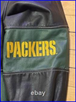 Vintage 90s G-III by Carl Banks NFL Green Bay Packers Leather Bombers Jacket 2XL Vintage 90s G-III by Carl Banks NFL Green Bay Packers Leather Bombers Jacket 2XL