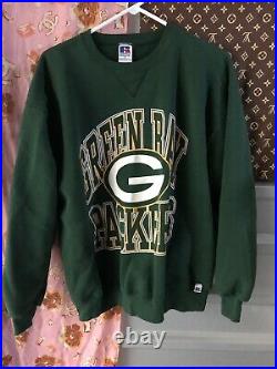 Vintage 90s Green Bay Packers Football Russell Athletic Sweatshirt Size XL USA A