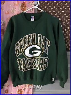 Vintage 90s Green Bay Packers Football Russell Athletic Sweatshirt Size XL USA A