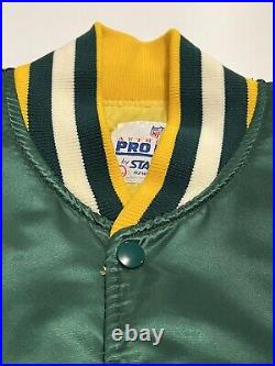 Vintage 90s Green Bay Packers Satin Starter Jacket Pro Line Made in USA Large