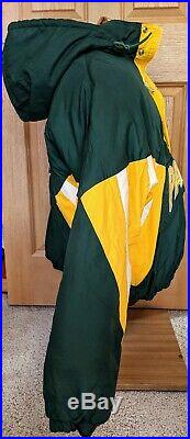 Vintage 90s Green Bay Packers Script Starter ProLine 1/2 Zip Pullover Jacket XXL