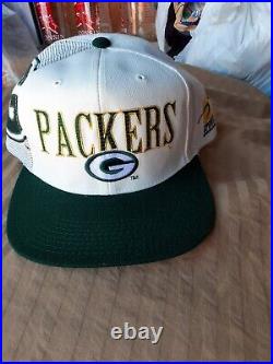 Vintage 90s Green Bay Packers Sports Specialties Laser Script Snapback Hat