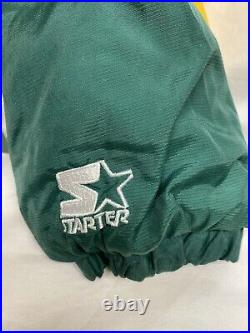 Vintage 90s Green Bay Packers Starter ProLine 1/2 Zip Pullover Jacket XL NICE