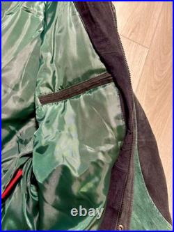 Vintage 90s Green Bay Packers Suede Leather NFL Bomber Jacket Men's Large