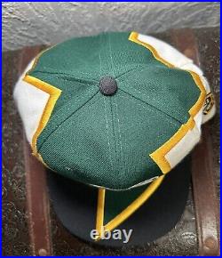 Vintage 90s Green Bay Packers Thunder Bolt Wool Snapback Hat Drew Pearson DS
