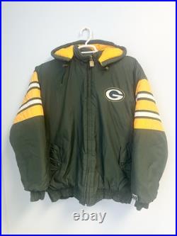 Vintage 90s Logo 7 Green Bay Packers NFL Jacket Coat Puffer Size XL