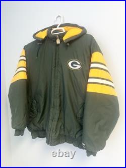 Vintage 90s Logo 7 Green Bay Packers NFL Jacket Coat Puffer Size XL
