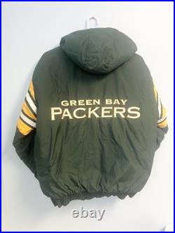 Vintage 90s Logo 7 Green Bay Packers NFL Jacket Coat Puffer Size XL