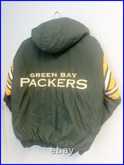 Vintage 90s Logo 7 Green Bay Packers NFL Jacket Coat Puffer Size XL