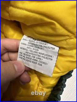 Vintage 90s Logo Athletic Splash Green Bay Packers Puffer Jacket Men's Sz L READ